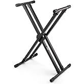 On-Stage KS8291XX ERGO-LOK Double-X Keyboard Stand with Lok-Tight Construction