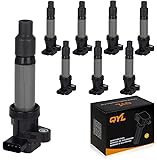 QYL 8Pcs Ignition Coil Pack Replacement for Buick Lucerne Cadillac SRX STS XLR DeVille Pontiac Bonneville V8 4.6L UF564 12594176 12670154 099700-0940 C564