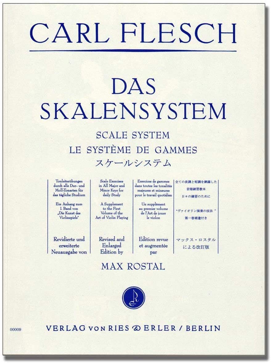 Carl Flesch - The Scales System - Scales Exercises Through All Major and Mollton Types - Students for Violin - with Colourful Heart-Shaped Sheet Music Clip
