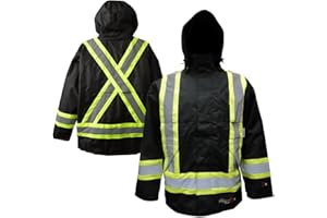 Viking Professional Insulated Journeyman 300D Trilobal Rip-Stop FR Jacket - Waterproof Flame Retardant Hi Vis Jackets for Men