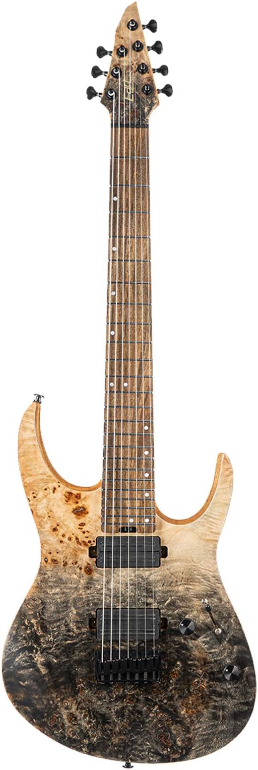 Amazon Com Eart 7 String Electric Solid Body Electric Guitar With Indian Rosewood Fingerboard H H Pickups Blue Black Full Musical Instruments