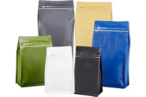 Coffee Bags with Valve, 50 PCS Aluminum Foil Octagonal Sealed Coffee Bag With Valve For Beans, Nuts, And Store Packaging Pouc