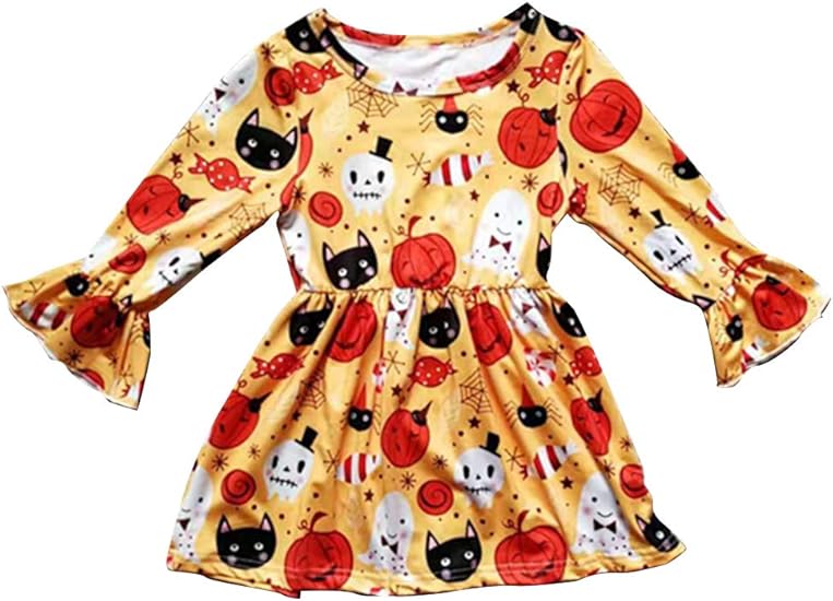 Amazon Co Jp ハロウィン キッズ 女の子 かぼちゃ ワンピース 赤ちゃん 可愛い 子供 幼児服 パーティー おもしろ コウモリ 幽霊 蜘蛛 コスチューム スカート ドレス グッズ ベビー服 子供服 イベント 柔らかい 仮装 プレゼント Clothing Accessories