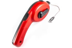 Kapro - 213 Ergonomic Chalk Line - with 100’ Line + Grip Hook - Winding Lever & No Spill Refill Port - Break-Resistant & Powder Absorbent Chalk Line String - 3 oz (85 g) Capacity - 100’ (30 m) Line