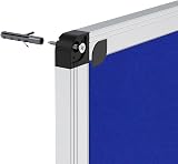 VIZ-PRO Notice Board Blue Felt 120x90 cm Aluminium Frame view 3