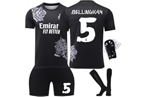 IHRMOK Real Boys' Madrid #7 Soccer Jerseys Suit Kids Football for Boys Girls #5 Youth Shirts and Shorts Kit Set For Y3 Fans