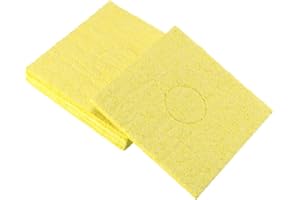 uxcell Soldering Sponge 60mm x 60mm for Iron Tips Cleaner, Yellow Pack of 5