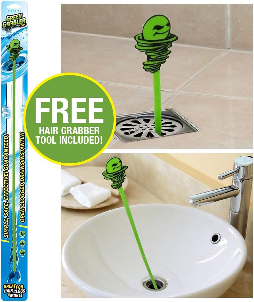 Green Gobbler DRAIN OPENER PACS | Hair Clog Remover | Toilet Clog Remover | Sinks & Tub Drain Cleaner: Home Improvement