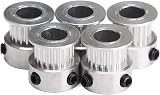 Fasizi 5PCS GT2 Timing Belt Pulley 20 Tooth 8mm Bore 6mm Width Aluminum Wrench view 3