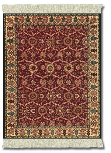 UPC 885118404557, Lextra (Shah Jahan), Mouse Rug, Burgundy/Tan/Black/Light Blue, 10.25 x 7.125 Inches, One (MSJ-1)