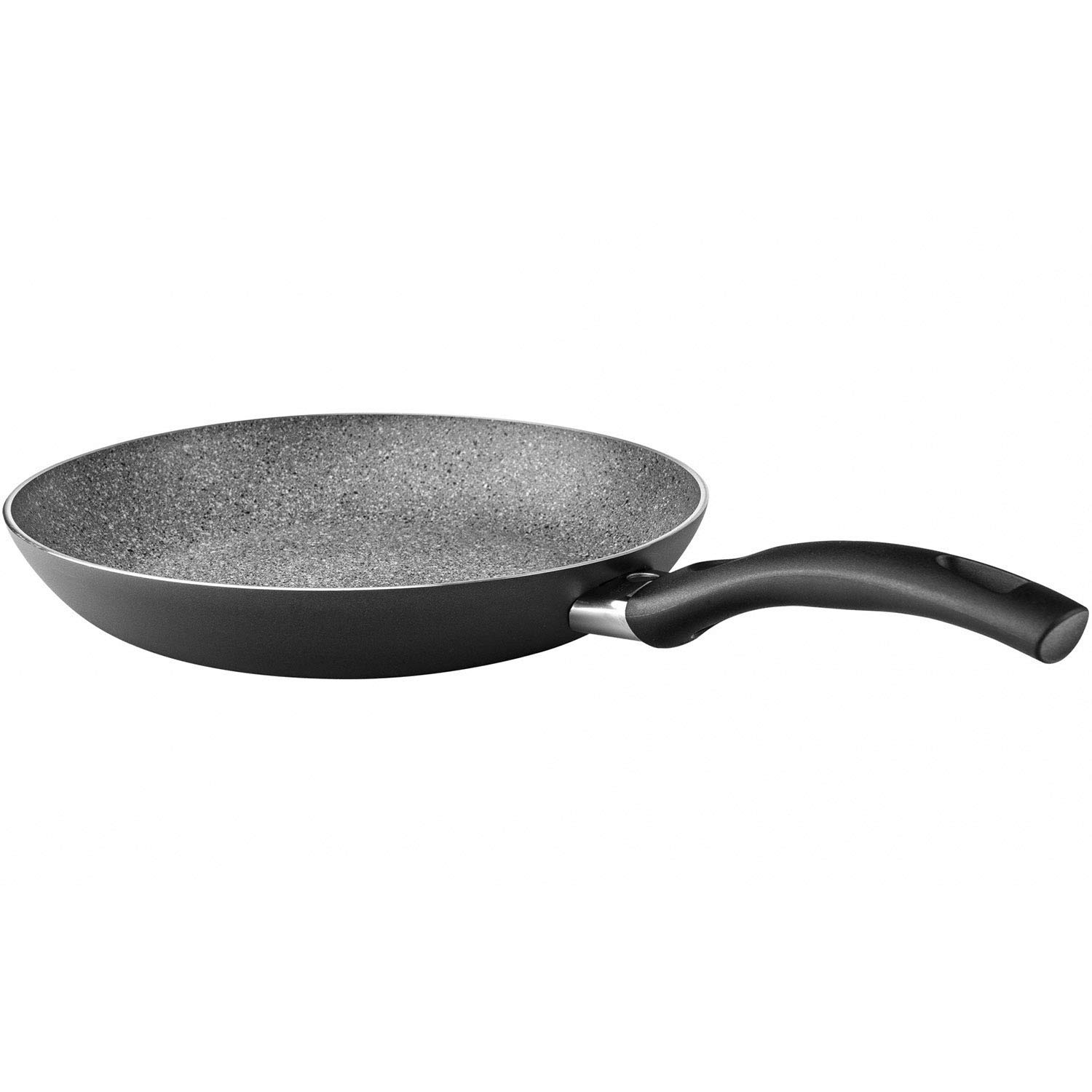 Ballarini Frying Pan with Non-stick Coating, Suitable for Induction, With Temperature Control, Aluminium, Bologna Granitium,Black,20 cm