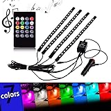 Bkinsety 7 Color LED coche INTERIOR planta decorativa ambiente tira de luces res