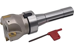 CME TOOLS CME 2-1/2" 90° Indexable Face Mill w/ R8 Arbor, APKT1604 Inserts Included, 4 Flutes