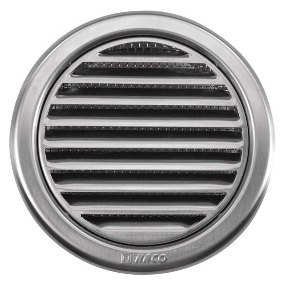 MKK Circular Stainless Steel Grille Cover, 110mm, Brushed Finish, Alloy Steel