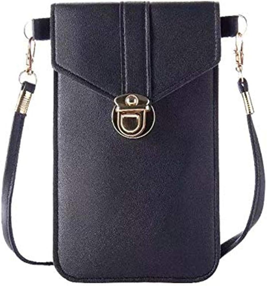 Pineocus Mobile Phone bag, Touchable PU Leather Change Bag, Clear