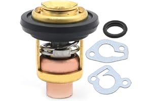 DUZFOREI Thermostat Kit 120°, Replacement for Mercury Mariner 6 8 9.9 15 20 25 HP 2 Stroke Outboard Engine, Replaces 18-3549 