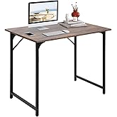 BestOffice Computer Desk,Home Office Desk, Modern Simple Style for Home Office Study Writing (Brown, 32 Inch)