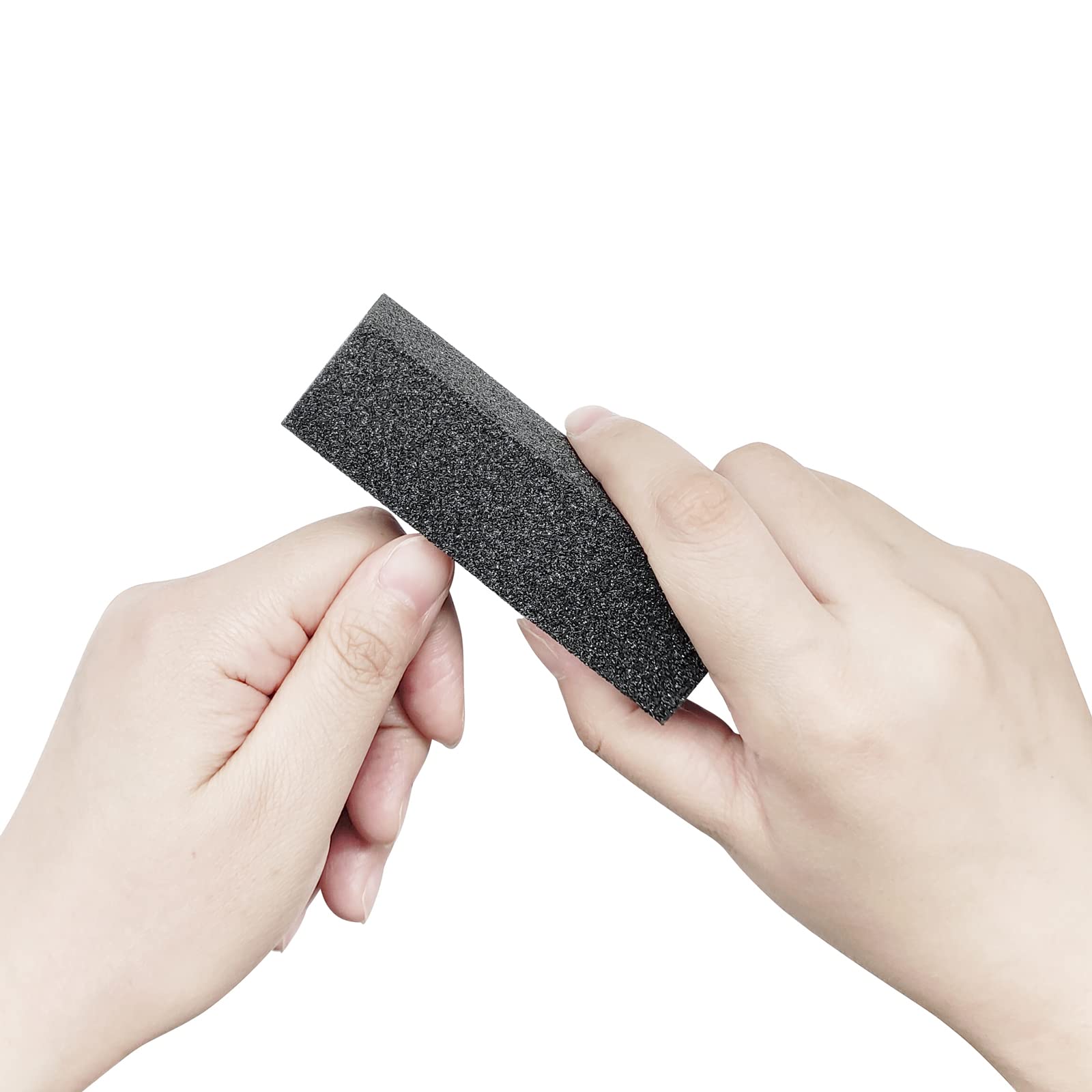 HeeYaa 10 Pcs Nail Buffer Sanding Block Polisher Buffing File 100/180 Grit 3 Sides Nail Files Art Pedicure Manicure File(Black Purple)