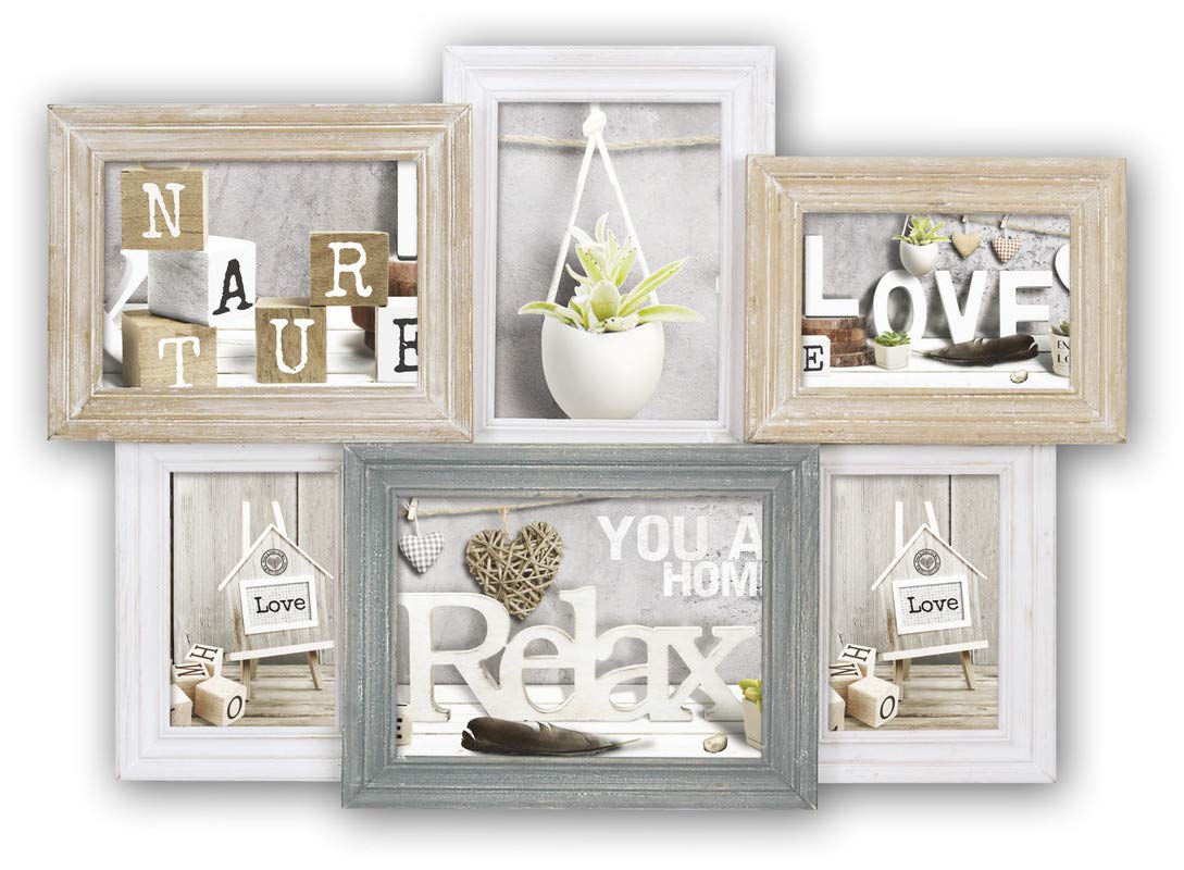 Zep Vincennes Multi Aperture Wood Photo Frame, Beige