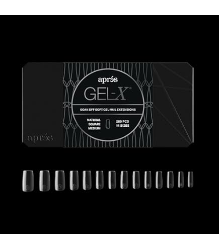 Amazon.com: Apres Gel-X® Almond Box of Nail Tips | 280 Gel-X Tips