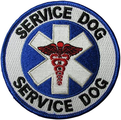 "Service Dog" Patch - 100% Embroidered Nylon - Sewn In - 3.5" - Service Animal