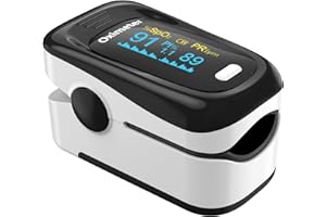 Yohcuro Fingertip Pulse Oximeter with Fast & High-precision SpO2 Measurement, Blood Oxygen Saturation & Pulse Rate Monitoring, OLED Screen with Large Fonts (Black & White)