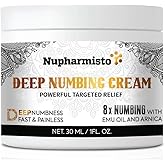 Numbing Cream Maximum Strength: Long Lasting Extra Relief with Menthol Arnica and Emu Oil (30ml, 1, Fl Oz)