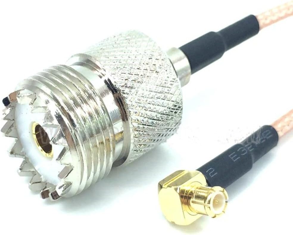 2 Pack UHF Female SO239 to MCX Male Right Angle Connector, pigtail RF Coaxial RG316 Cable Adapter for Antenna,SDR Radio Dongle, Baofeng UV82