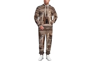 Egyptian Print Adult Tracksuit 2 Pieces Sweatsuits Pullover Hoodie And Sweatpants Athletic Jogging Suits