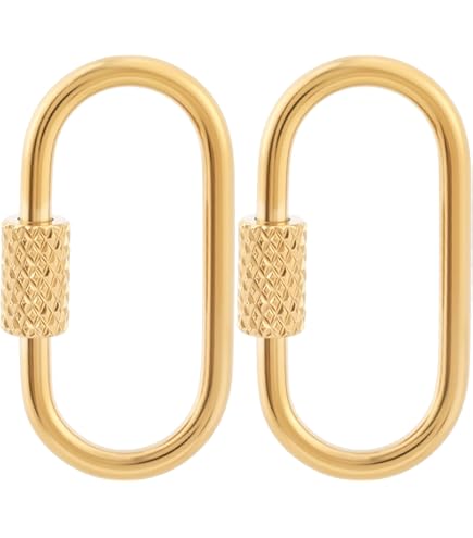 Amazon.com: Pandahall 5 pcs Brass Oval Screw Locking Carabiner