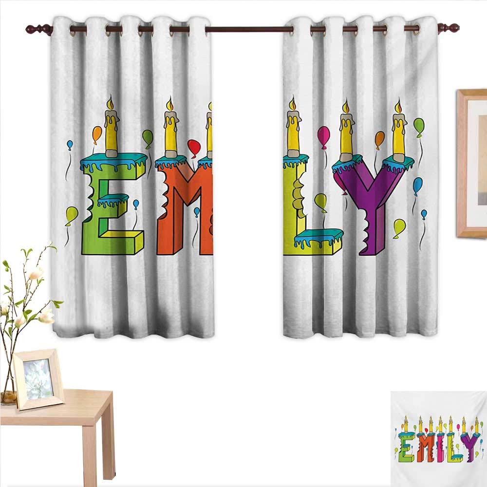 Blountdecor エレファント カスタマイズ カーテン 鮮やかな色 動物 花柄 楽しい オリエンタル 漫画 55インチ X 39インチ 寝室 リビングルーム 勉強部屋などに W55 X L39 W55 カラー05 B07mgbjrvm Educationinnovation Org