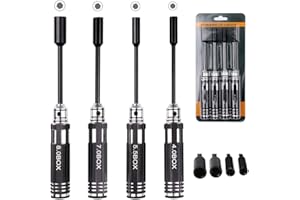 Hobbypark Hex Driver Set Hexagonal Head Nut Drivers 4.0/5.5/7.0/8.0mm Repair Tool Kit Socket Screwdrivers for RC Car Quadcopt