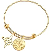 TEAMER Adjustable Tetragrammaton Witch Knot Bracelet Stainless Steel Double Amulet Protection Bracelet Solomon Pentagram Jewelry For Women