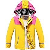 BenBoy Kids Raincoat Lightweight Rain Jacket Hooded Outdoor Waterproof Windbreaker for Boys Girls
