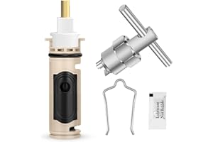 YUNPLE 1222 Replacement Cartridge with Puller 104421, Compatible with Moen Tub Shower Single Handle Posi Temp Faucet (with lubricating grease)