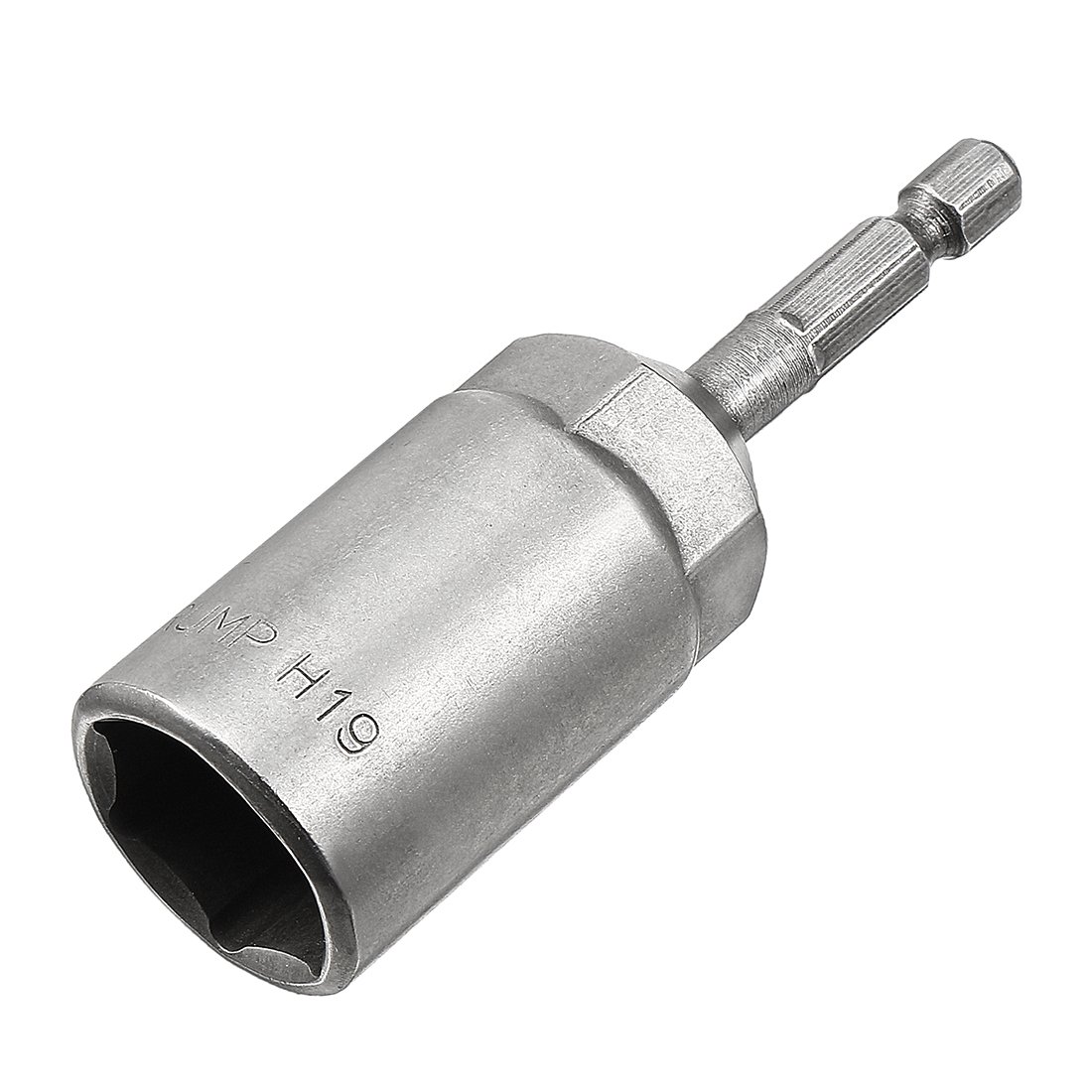 Sourcingmap 1/4" Quick-Change Hex Shank 19mm Nut Setter Driver Drill Bit, 80mm Length, Metric No-Magnetic