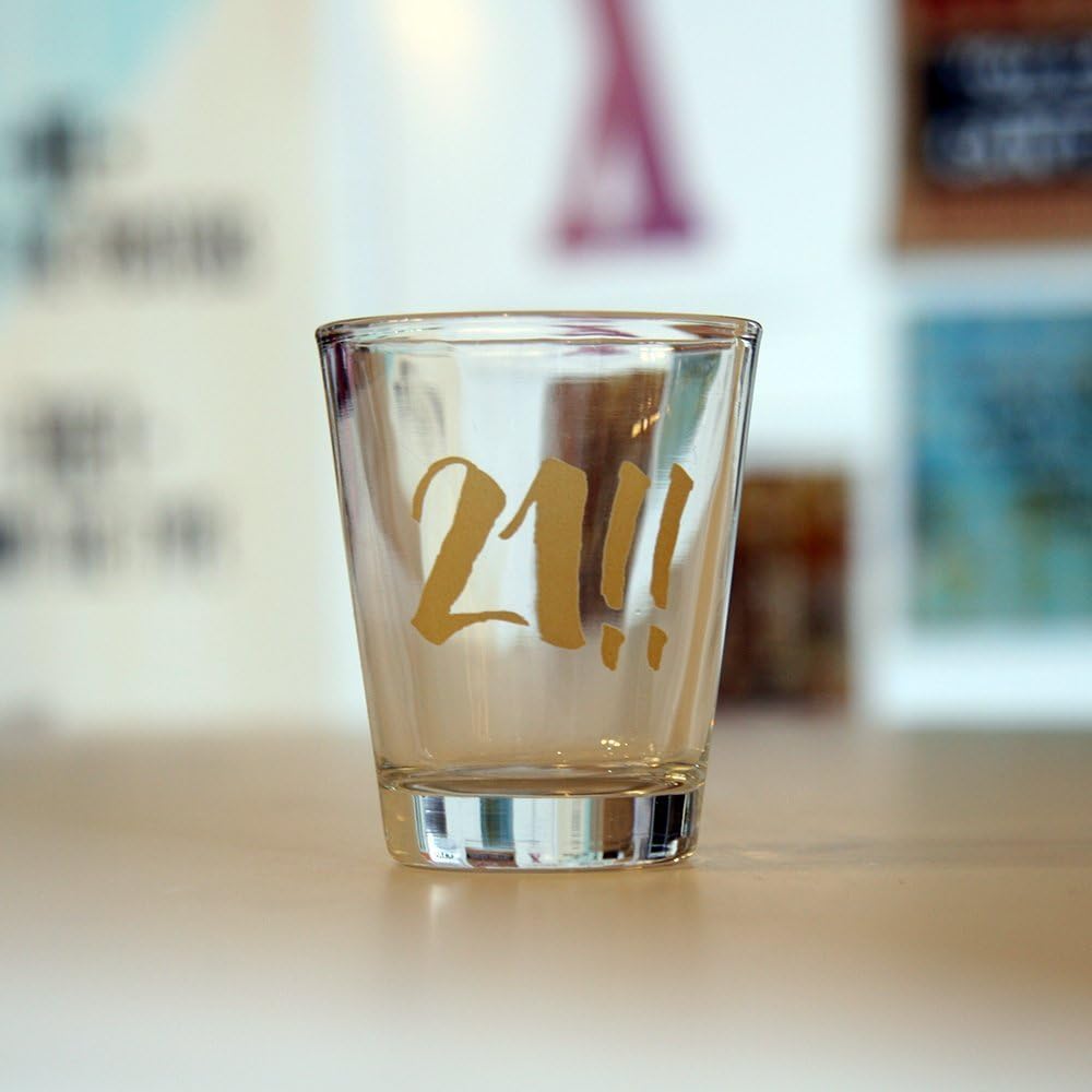 Shot Glass - 21!- Birthday Gift/Party favor