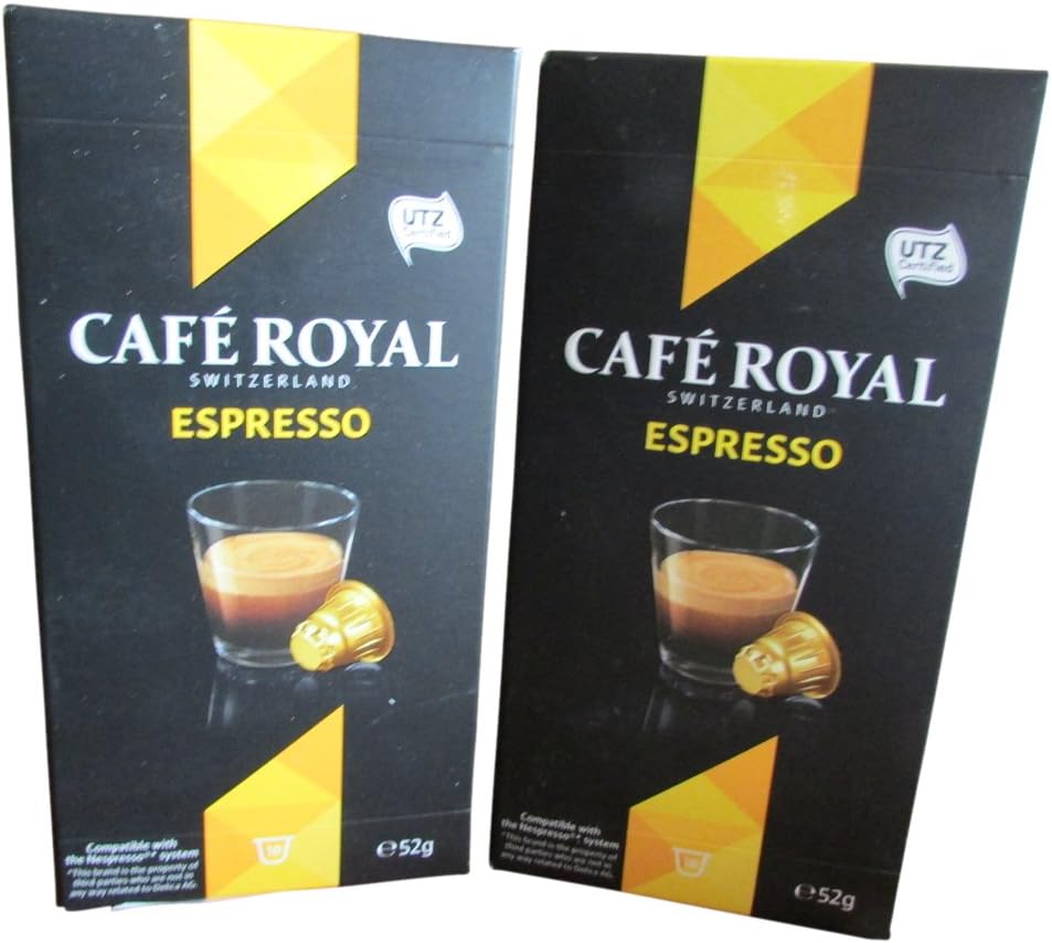 20 Cafe Royal Nespresso Style Coffee Pods - Swiss Coffee (Espresso)