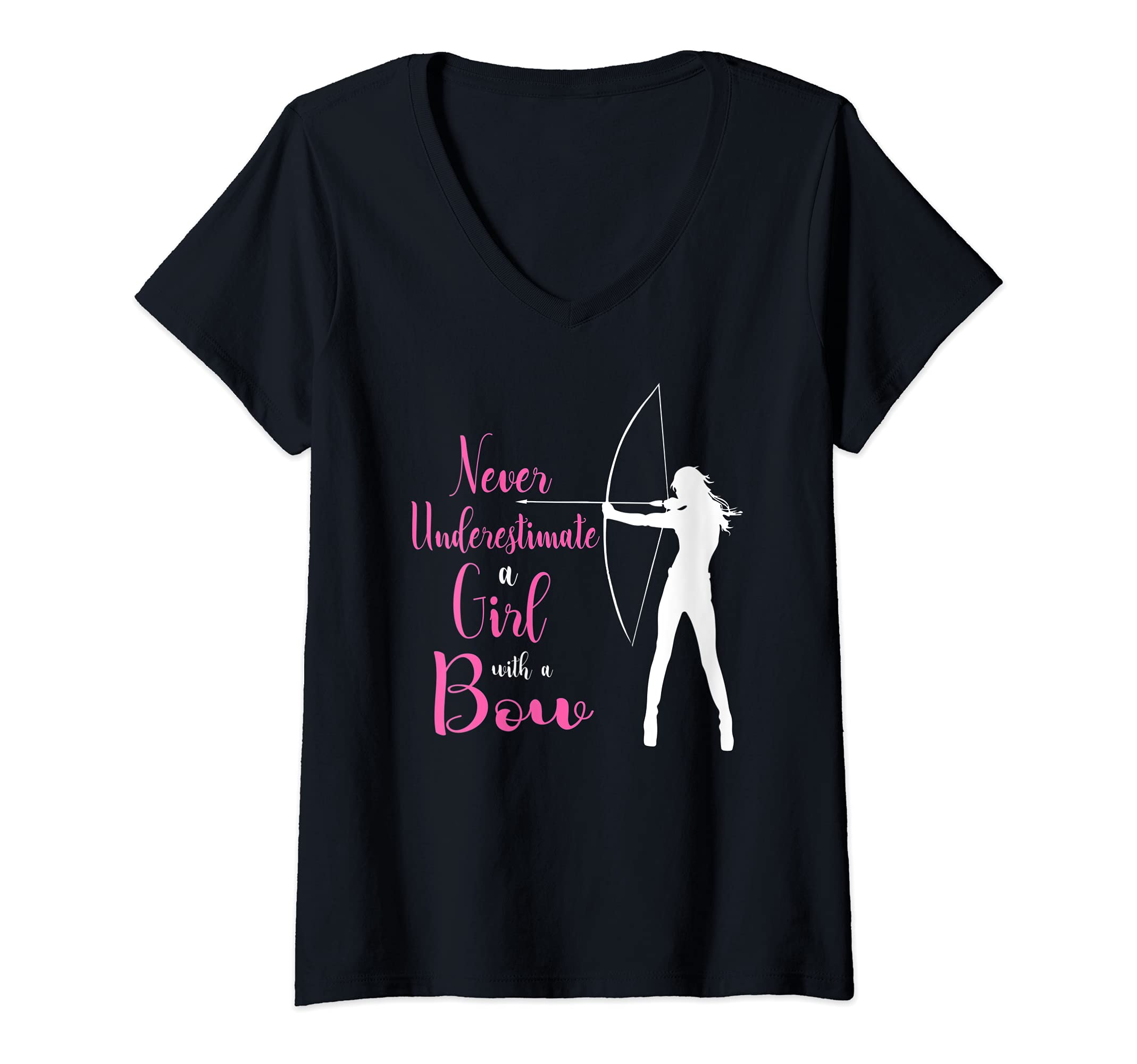 Womens Archery Mom Arrow Girls Bow Hunting Women Archery V-Neck T-Shirt
