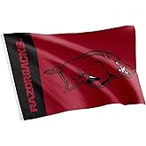 Desert Cactus University of Arkansas Flag Razorbacks U of A Hogs Banners 100% Polyester Indoor Outdoor 3x5 feet Flags (Team Name)