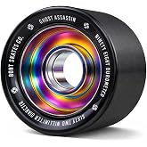 Bont Ghost Assassin Roller Skate Wheels, 62x42 mm 98A, Black, 4 Pack | For indoor jam, rhythm, and speed skating; anodized aluminum hubs; standard 608 bearings