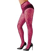 ShawGobow Lace Tights For Women,Floral Patterned Sexy Fishnet Stockings,Sheer Pantyhose Halloween Costume
