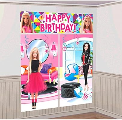 Barbie Sparkle Kids Party Scene Setter Wall Decorations Kit Kids Birthday And Party Supplies Decoration Amazon Com Au Home