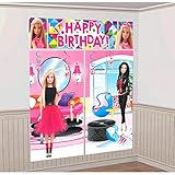 Barbie Sparkle Kids Party Scene Setter Wall Decorations Kit - Kids Birthday and Party Supplies Decoration