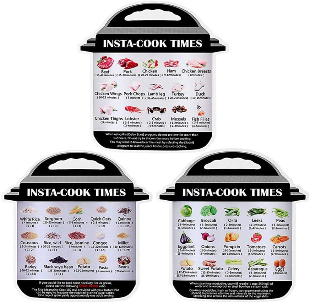 Cheat Sheet, Womdee Cooking Times Electric Pressure