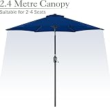 CHRISTOW Tilting Garden Parasol Umbrella UV Protective Polyester Canopy With view 3