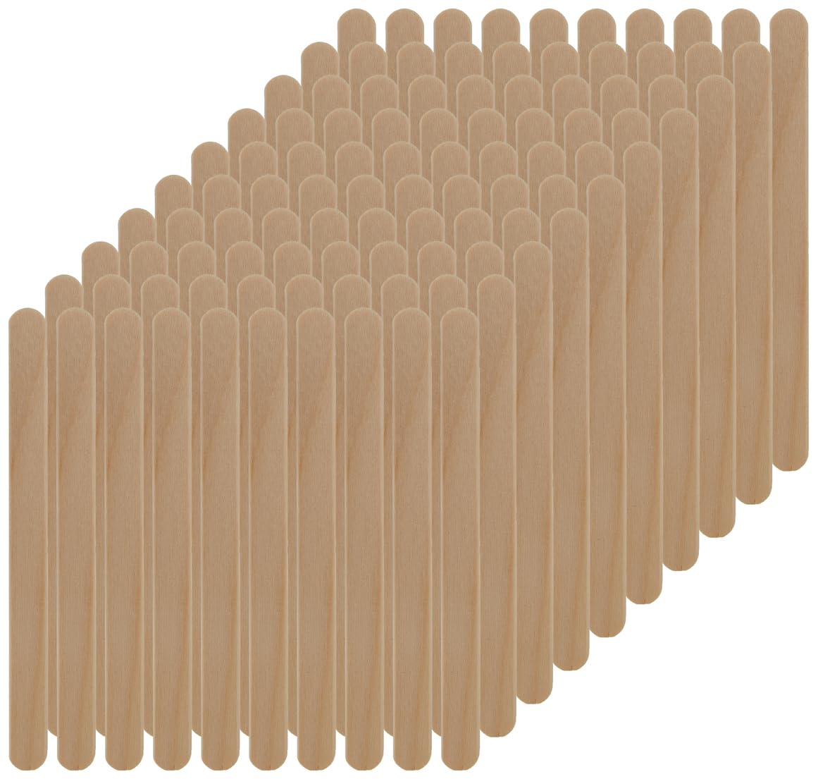 silikomart | 100 Wooden Sticks for ice Cream and ice Lollies, Beech Wood Stick for ice Lolly Mould, 113x10 mm, h 2 mm, Made in Italy