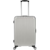 World Traveler Dejuno Beaumont 20-Inch Carry-On Lightweight Hardside Expandable Spinner Luggage - Silver