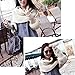 Unisex Fashion Autumn Winter Unisex Knitted Scarf Cape Shawl with Sleeves Beige
