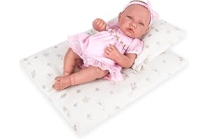 RAKKI DOLLI 18 Inch Doll Bedding 2 Pc. Set - Reversible Print Baby Doll Bedding Accessories with Comforter and Pillow - Fits American Girl Dolls and Other 18 Inch Dolls Holiday